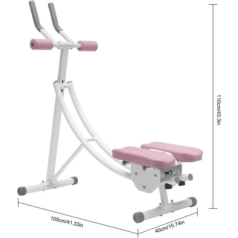 Foldable Abdominal Cruncher Exercise Machine Core Abdominal Trainer Sit up Bench Side Shaper 330Lbs with LED Monitor