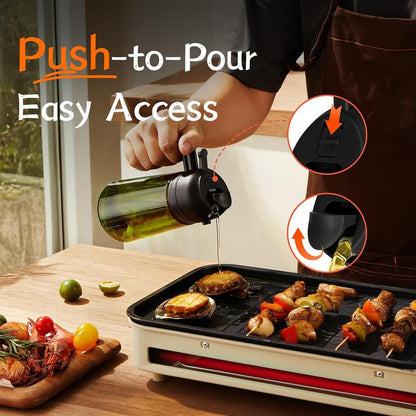 2 Count Original 16Oz/470Ml Olive Oil Dispenser Bottle for Kitchen Gadgets and Air Fryer Accessories