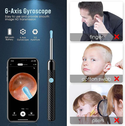 Ear Wax Removal Tool with Camera, 1 Set Portable Type-C Rechargeable Ear Cleaner, Waterproof Endoscope Ear Cleaning Tool, Electronic Ear Cleaners with Cameras, Ear Wax Removal Tool, Ear Waxing Cleaning