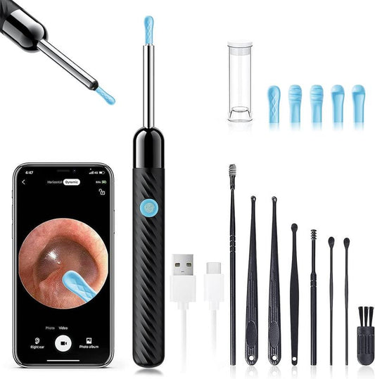 Ear Wax Removal Tool with Camera, 1 Set Portable Type-C Rechargeable Ear Cleaner, Waterproof Endoscope Ear Cleaning Tool, Electronic Ear Cleaners with Cameras, Ear Wax Removal Tool, Ear Waxing Cleaning